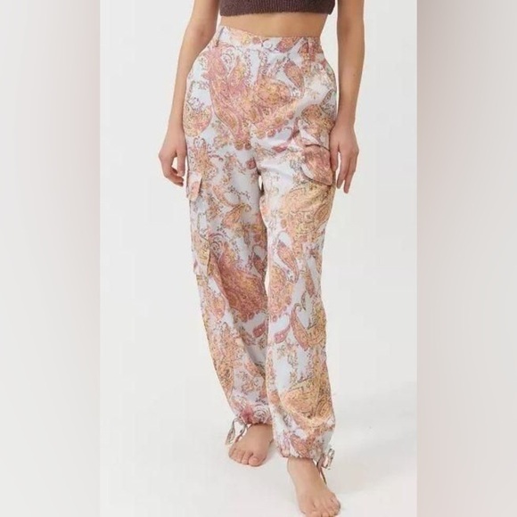 Urban Outfitters Pants - Urban Outfitters Erika Satin Utility Pant Size M